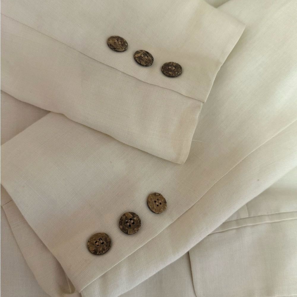 81st & Park - Vintage Ivory Linen Blend Blazer - size S - Picture 5 of 9
